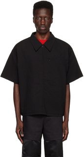 Черная рубашка с карманом на молнии SPENCER BADU