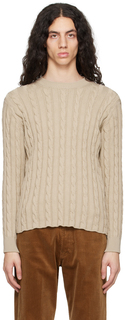 Бежевый большой свитер AURALEE