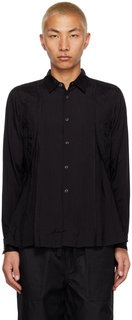 Черная рубашка со складками Black Comme des Garçons