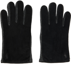 Черные перчатки со вставками Polo Ralph Lauren