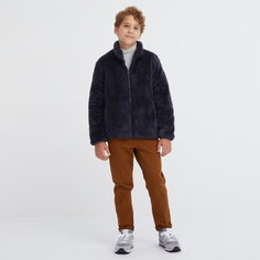 Флисовая куртка Uniqlo kids на молнии, темно-синий