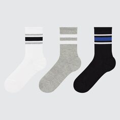 Детские обычные носки (три пары) Uniqlo, кремовый