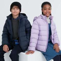 Куртка с теплой подкладкой Kids Pufftech Uniqlo, темно-синий