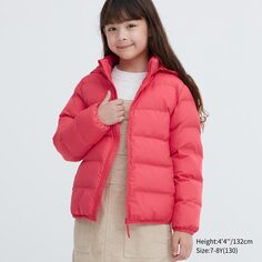 Детская теплая стеганая куртка с капюшоном Uniqlo, розовый