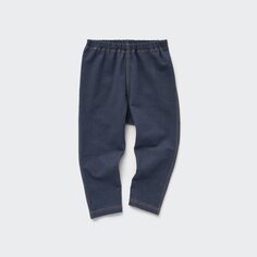 Леггинсы свободного кроя в джинсовом стиле для малышей Uniqlo, темно-синий