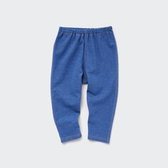 Леггинсы свободного кроя в джинсовом стиле для малышей Uniqlo, синий
