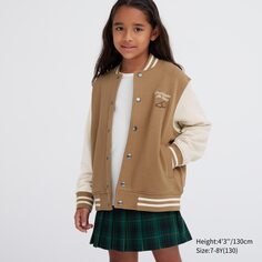 Детская пушистая флисовая куртка на молнии Uniqlo, коричневый