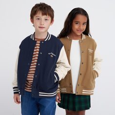 Бомбер Uniqlo Kids, темно-синий