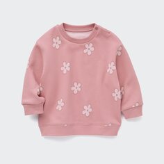 Флисовый пуловер со звездами для малышей Uniqlo, розовый