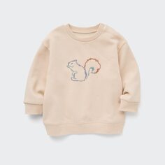Флисовый пуловер с животным принтом для малышей Uniqlo