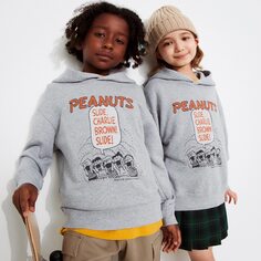 Толстовка с рисунком Kids Peanuts UT Uniqlo, серый