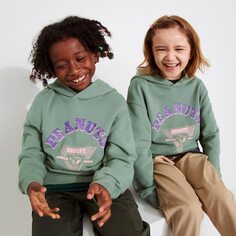 Толстовка с рисунком Kids Peanuts UT Uniqlo, зеленый