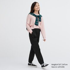 Детские ультраэластичные спортивные штаны-карго Uniqlo, черный