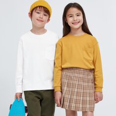 Лонгслив Soft Touch Uniqlo Kids, белый