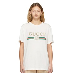 Футболка Gucci Oversized Logo, белый