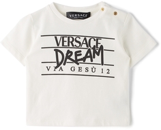 Детская белая футболка с логотипом \Dream\&quot;&quot; Versace