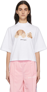 Укороченная футболка White Bear Palm Angels