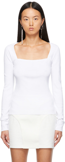 Эксклюзивная белая футболка с длинным рукавом SSENSE Sion Gauge81