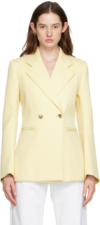 Желтый пиджак с изогнутыми рукавами Bottega Veneta
