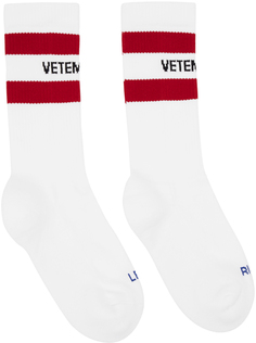 Бело-красные носки Iconic VETEMENTS