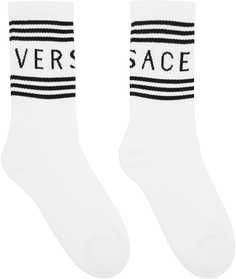 Белые винтажные носки Versace