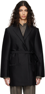 Черный пиджак с поясом Totême Toteme