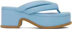 Синие босоножки на каблуке с ремешками на платформе Dries Van Noten