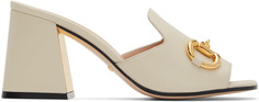 Босоножки на каблуке Off-White Horsebit Gucci