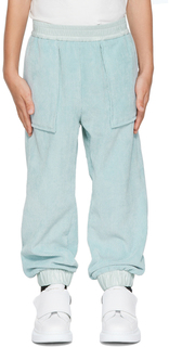 Детские синие вельветовые брюки для отдыха Moncler Enfant