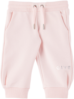 Детские розовые брюки для отдыха с принтом Givenchy