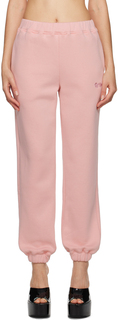 Розовые брюки с цветочным принтом Danielle Guizio