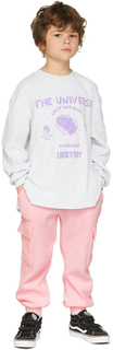 Детские розовые брюки для отдыха с вафельным карманом Luckytry