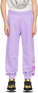 Детские фиолетовые спортивные штаны с английской булавкой Versace