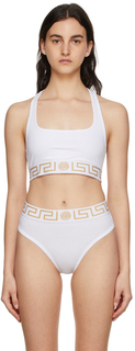 Белый бюстгальтер с Медузой Versace Underwear