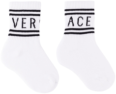 Детские белые носки с логотипом Versace