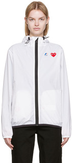 Белая нейлоновая куртка K-Way Edition Comme des Garçons Play