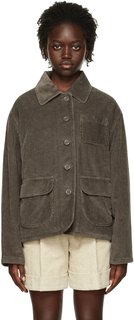 Коричневая куртка с накладными карманами See by Chloé