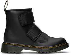 Kids Black 1460 Ботинки для больших детей с двойным ремешком Dr. Martens