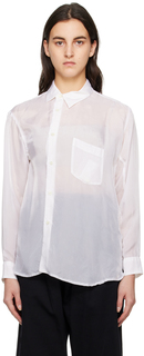 Белая асимметричная рубашка Black Comme des Garçons