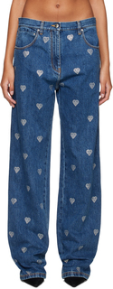 Синие джинсы с сердечками MACH &amp; MACH