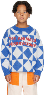 Детский сине-белый свитер Arty Bull The Animals Observatory