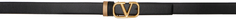 Двусторонний черно-золотой ремень с логотипом VLogo Valentino Garavani