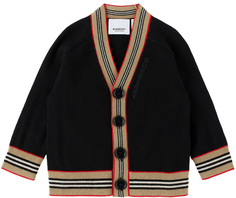 Кардиган Baby Black в полоску Icon Stripe Burberry