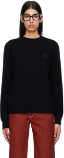 Черный свитер с нашивками Acne Studios