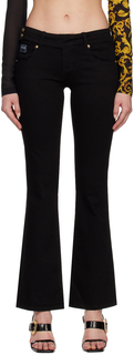 Черные расклешенные джинсы Versace Jeans Couture