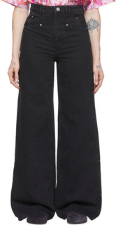 Черные джинсы лимонного цвета Isabel Marant