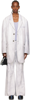 SSENSE Эксклюзивная белая куртка из овечьей кожи Acne Studios
