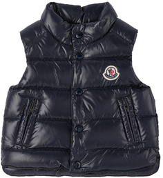 Темно-синий пуховый жилет Baby Bernard Moncler Enfant