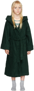 Детский зеленый банный халат с капюшоном Tekla Kids