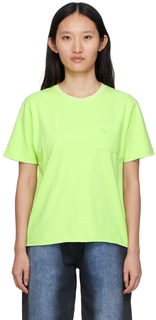 Зеленая футболка с однотонным карманом ERL